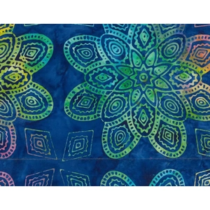 BRIGHT MANDALA #1247 by Batik Australia 110cm Wide Cotton Fabric