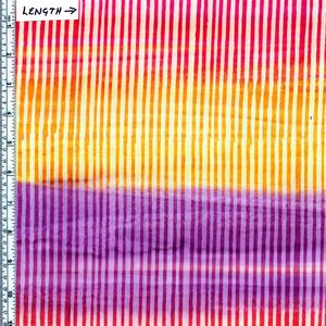 Batik Australia BA1300 Stripes Multi/White 110cm Wide Cotton Fabric
