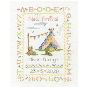 DMC NEW ARRIVAL Birth Record Counted Cross Stitch Kit 21 x 28cm, BK1921