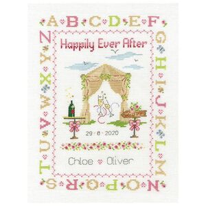 DMC HAPPILY EVER AFTER Counted Cross Stitch Kit 21 x 28cm, BK1922 Wedding Record