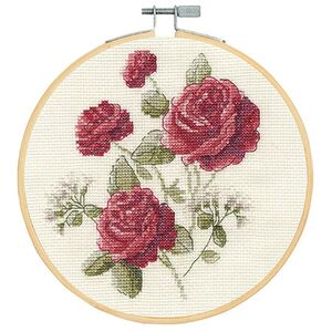 DMC ROSES Counted Cross Stitch Kit 18cm Diameter, BK1935