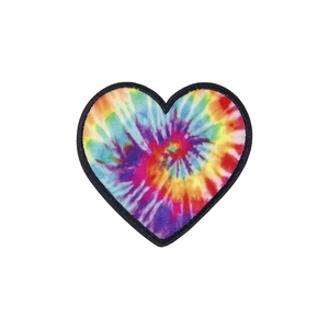 TIE DYE HEART Iron On Motif 6cm x 4cm - Patch Me Up by Make It BM6954
