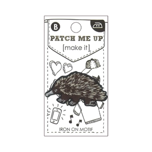 ECHIDNA Iron On Motif 4.9cm x 2.7cm - Patch Me Up by Make It BM6991