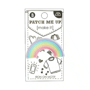 RAINBOW Iron On Motif 5cm x 2.4cm - Patch Me Up by Make It BM7005