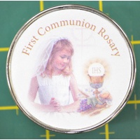 First Communion Box Silver Plated - Girl