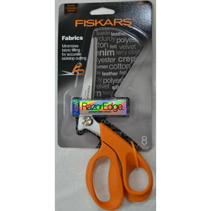 Fiskars Razor Edge Fabric Shears, Accurate 8" Tabletop Fabric Cutting Scissors