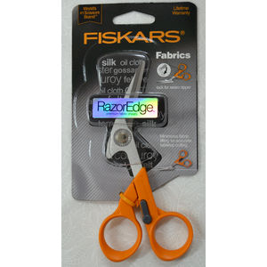 Fiskars Razor Edge Fabric Shears, Accurate 5" Fabric Cutting Scissors / Seam Ripper