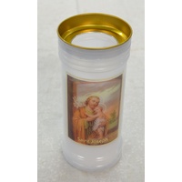 Saint Joseph Devotional Candle, 70 Hour, 60 x 140mm, Prayer To St Joseph