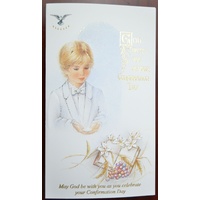Confirmation Card, God Bless You On Your.. 110 x 190mm, Includes Envelope
