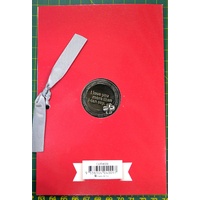 I Love You (Hearts) Card & Lucky Coin, 115 x 170mm, Luck Coin 35mm, A Beautiful Gift