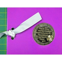 Darling Mother, Card & Lucky Coin, 115 x 170mm, Luck Coin 35mm, A Beautiful Gift