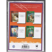 Christmas Cards 8 Cards per Pack #2, 4 Designs 2 Of Each Card In Pack With Envelopes