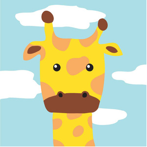GIRAFFE Paint by Number by Colourme, 21cm x 21cm