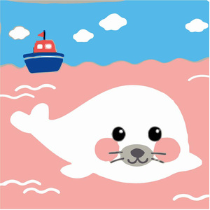 SEAL Paint by Number by Colourme, 21cm x 21cm