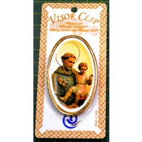 ST ANTHONY Visor Clip, Metal with Plastic Clip 50 x 23mm, Made in Italy