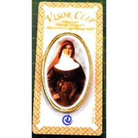 Mary MacKillop Visor Clip, Metal with Plastic Clip 50 x 23mm, Made in Italy