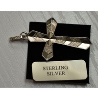 Sterling Silver Crucifix 30mm x 20mm, Clear Boxed, Hallmarked 925 Silver