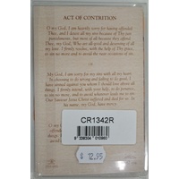 Reconciliation Cross & Booklet, Gold Foil Wood Cross 115mm, Beautiful Item