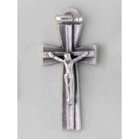 Crucifix 44mm Silver Tone Metal Crucifix Pendant Quality Made in Italy, Cross