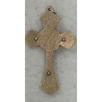 Crucifix, 45mm Silver Tone Metal Cross & Corpus, Crucifix Pendant, Made in Italy