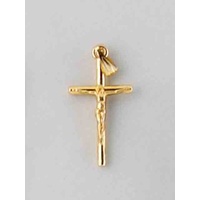 Crucifix, 25mm Metal Cross & Corpus, Gold Tone Pendant, Quality, Made in Italy