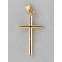 Cross 25mm Metal Gold Tone Pendant, Made in Italy