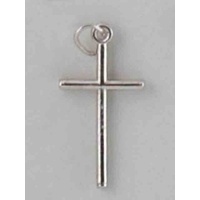 Cross, 25mm Metal Silver Tone Pendant, Quality, Made in Italy