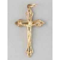 Crucifix, 30mm Metal Cross & Corpus, Gold Tone Pendant, Quality Made in Italy