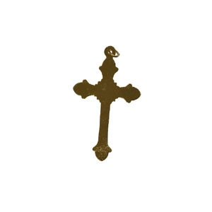 Crucifix, 50mm Metal Cross & Corpus, Gold Tone Pendant, Quality Made in Italy