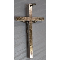 Crucifix, 48mm Silver Tone Metal Corpus & Cross, Quality Crucifix Made In Italy