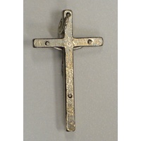 Crucifix 40mm Silver Tone Metal Crucifix Pendant, Quality Crucifix Made in Italy
