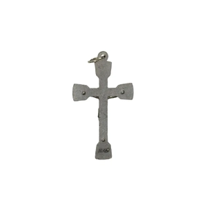 Crucifix, 40mm Silver Tone Metal Crucifix Pendant, A Quality Item Made in Italy