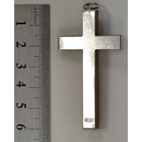 Crucifix 60mm Metal Backed Light Wood Pendant, Quality Made in Itay