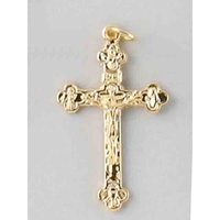 Crucifix, 37mm 4 Basilicia Metal Cross & Corpus, Gold Tone, Made In Italy, Quality