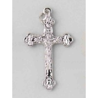 Crucifix, 37mm 4 Basilicia Metal Cross & Corpus, Silver Tone, Made In Italy, Quality