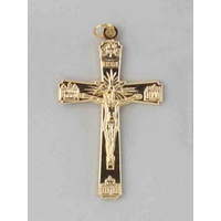 Crucifix, 50mm 4 Basilicia Metal Cross & Corpus, Gold Tone, Made In Italy, Quality
