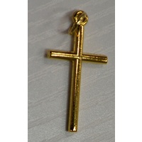Metal Cross Gold Tone 25mm Quality Made In Italy Pendant