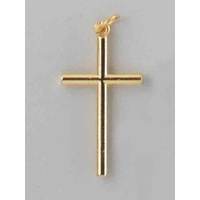 Gold Tone Metal Cross, 40mm, A Quality Cross Made In Italy