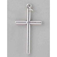 Silver Tone Metal Cross, 40mm, A Quality Cross Made In Italy