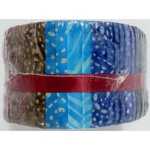 Batik Australia Dots & Dashes Colour Wheel Jelly Roll, 40 x 2 1/2" Strips