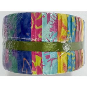 Batik Australia FLORAL CANDY Colour Wheel Jelly Roll, 40 x 2 1/2" Strips