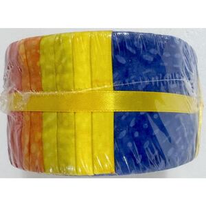 Batik Australia RAINBOW 2 Colour Wheel Jelly Roll, 40 x 2 1/2" Strips