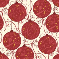 190cm REMNANT Windham Fabrics Sparkle Christmas Baubles RED, 110cm Wide