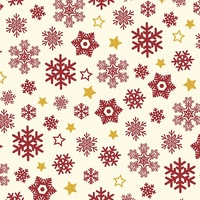 Sparkle Christmas Snow Flakes RED 112cm Wide Cotton Fabric