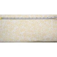 Leutenegger Tone on Tone Spring Sprigs Gold on Cream 110cm Wide per 50cm
