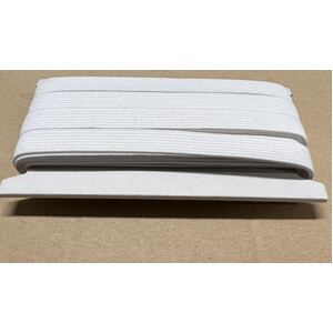 Unbranded Knitted Elastic White 12mm, aprox 9m per card