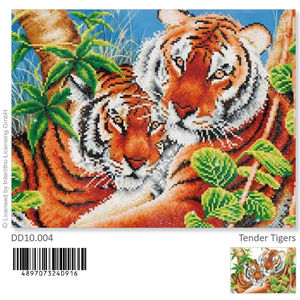 Diamond Dotz Tender Tigers, DD10.004, Diamond Painting Kit