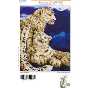 Diamond Dotz 5D Embroidery Facet Art Kit, SNOW LEOPARDS, DD12.004