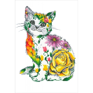 Diamond Dotz FLOWER PUSS SCROLL DD17.005 5D Diamond Painting Art Kit,