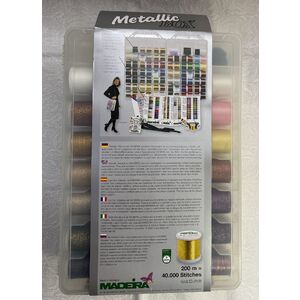 Madeira Metallic SoftBox Art No.8080, 80 x 200m Metallic Thread Spools 2 Bobbinfil